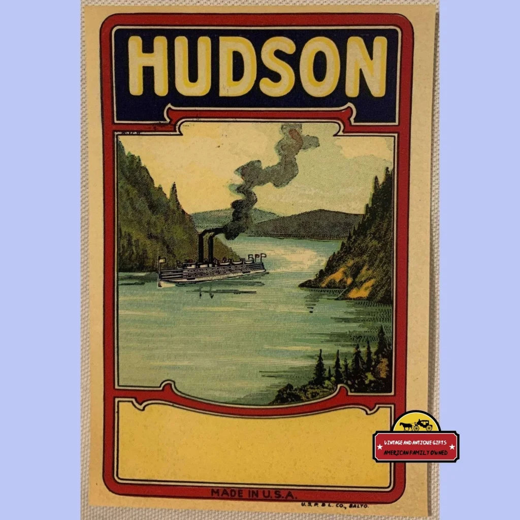 Antique Vintage Hudson River Broom Label 1910s - 1930s - Advertisements - Labels. 1910s-1930s