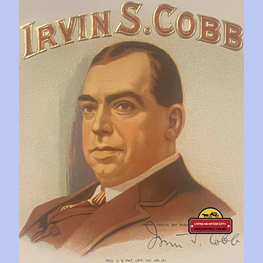 Antique Vintage Irvin S. Cobb Embossed Cigar Label ’duke Of Paducah’ Ky 1900s - 1920s Advertisements and Gifts Home