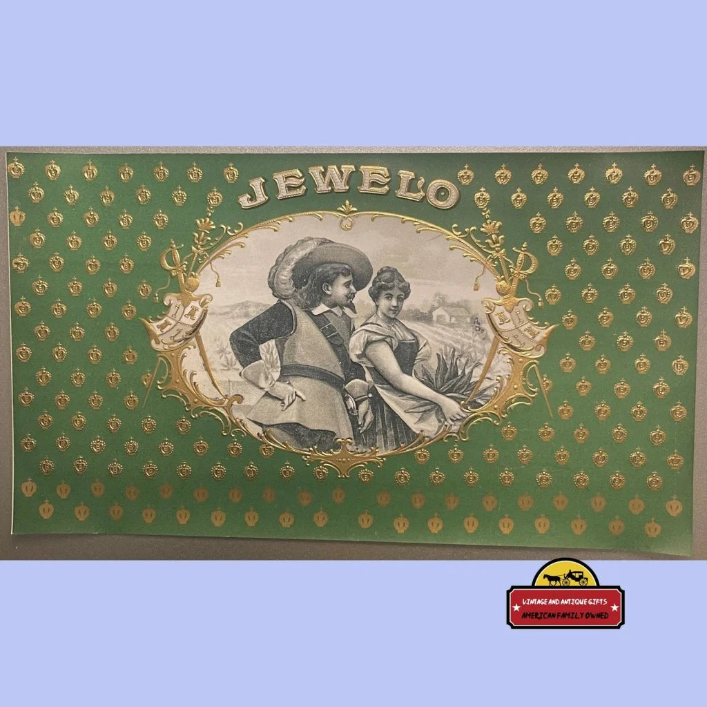 Antique Vintage Jewelo Embossed Cigar Label 1900s - 1920s Swashbuckler - Advertisements - Tobacco And Labels |