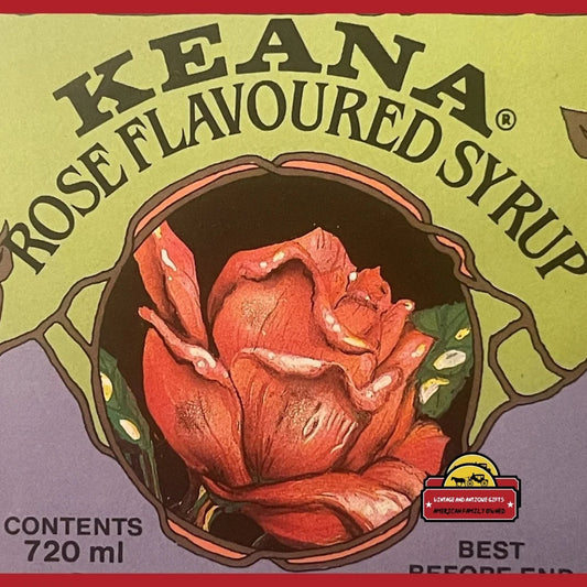 Antique Vintage Keana Rose Flavored Syrup Label London England 1970s Advertisements Rare Label: - Collector’s Must-Have!