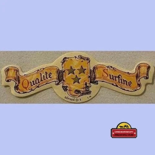 Antique Vintage Qualite Surfine Neck Label 1920s - 1930s Advertisements Rare 1920s-30s: Exceptional Craftsmanship!