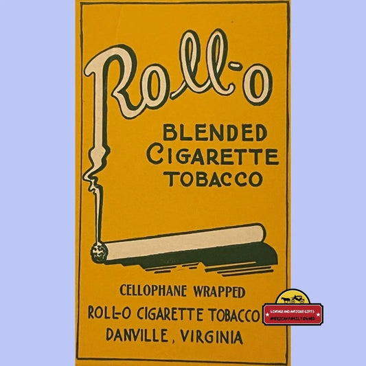 Antique Vintage Rollo Cigarette Tobacco Box Danville Va 1910s - 1920s Advertisements Box: