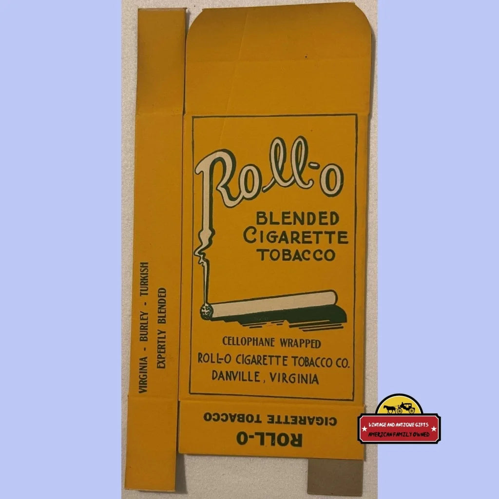 Antique Vintage Rollo Cigarette Tobacco Box Danville Va 1910s - 1920s Advertisements and Cigar Labels | Tobacciana Box: