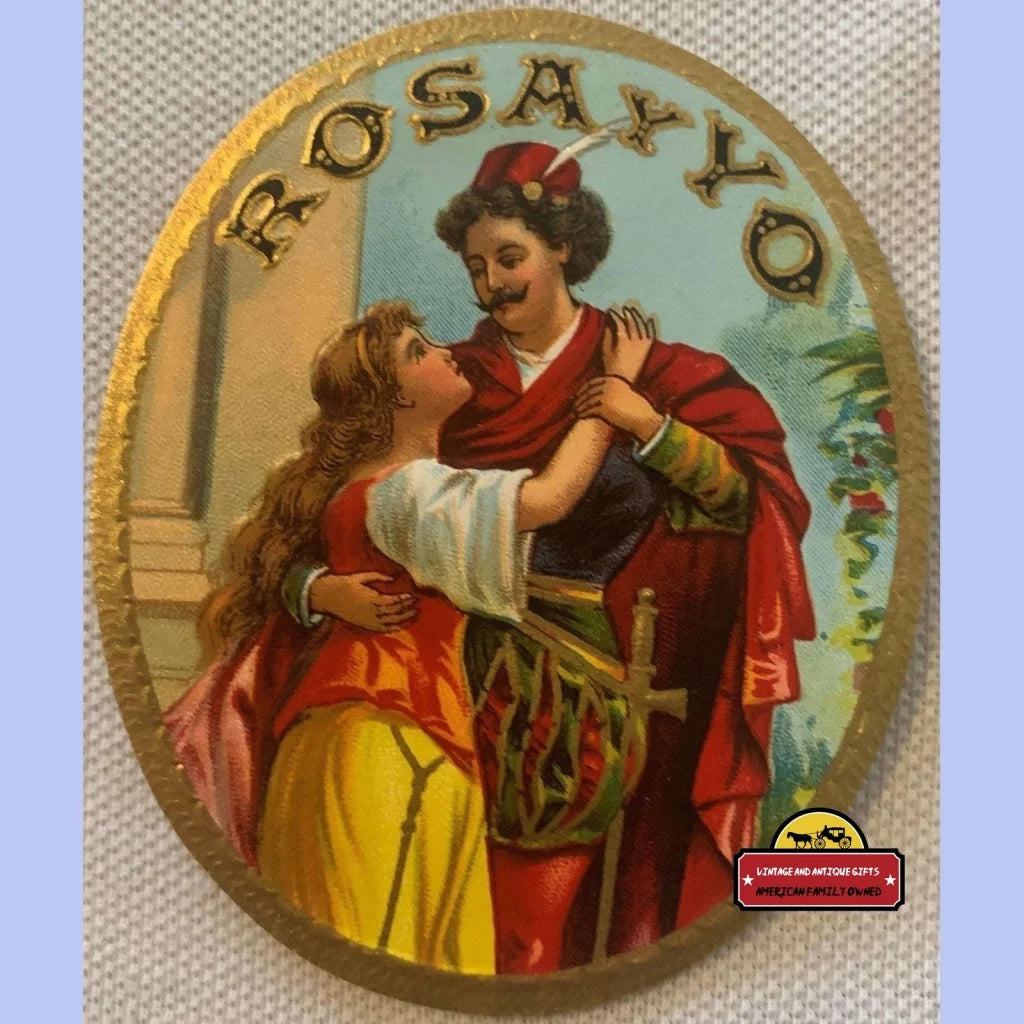 Antique Vintage Rosayyo Embossed Cigar Label 1900s - 1920s - Advertisements - Tobacco And Labels | Tobacciana | Antiques