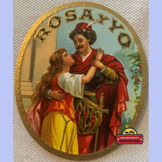 Antique Vintage Rosayyo Embossed Cigar Label 1900s - 1920s Advertisements and Gifts Home page Exclusive - Decor