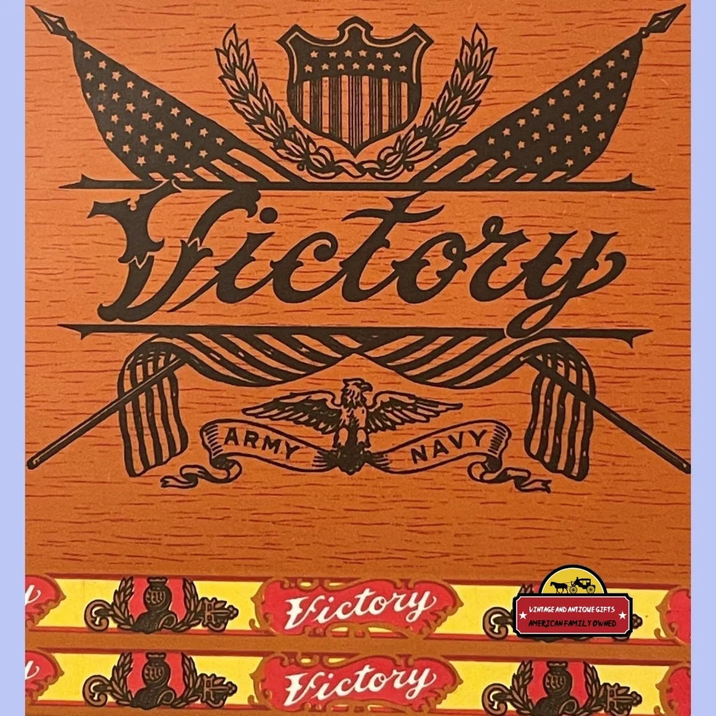 Antique Vintage Wwi Victory Army And Navy Patriotic Cigar Label 1920s - 1930s - Advertisements - Tobacco And Labels |