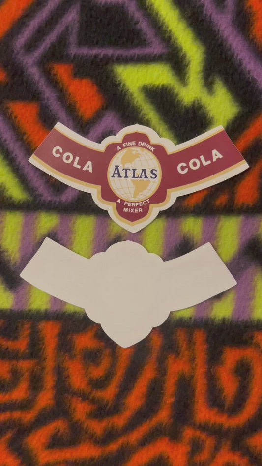 Rare Vintage 1950s - 1960s Atlas Cola Label ✨ Detroit, MI, Historic Americana!