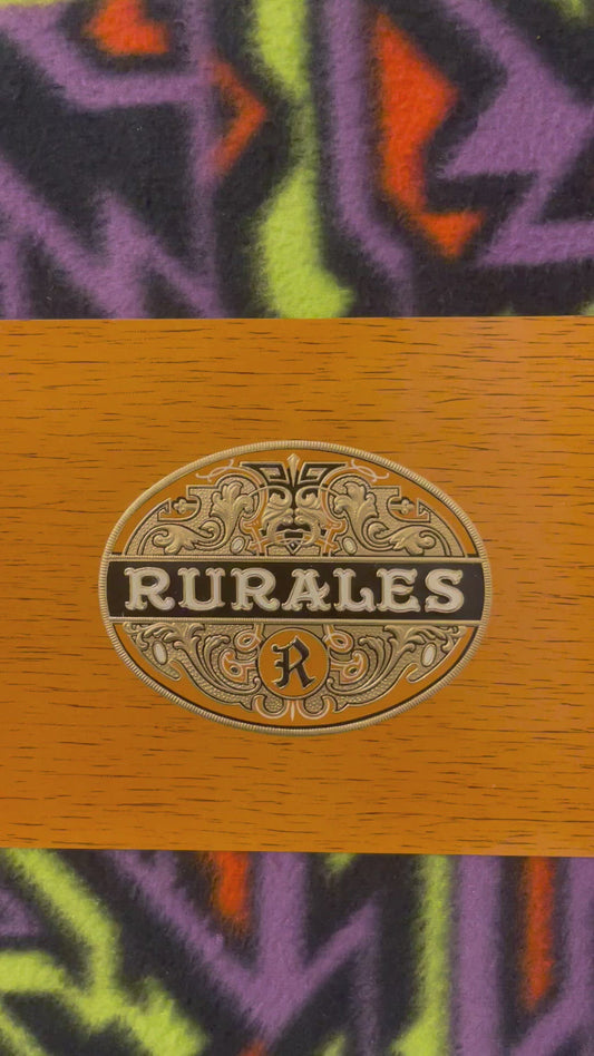 Etiqueta de cigarro en relieve Rurales, vintage antigua muy rara, de los años 1900 a 1920, veteada de madera