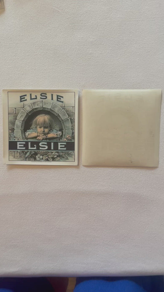 Antique Vintage 1900s - 1920s Elsie Cigar Label 🚬 Cute Victorian Child!