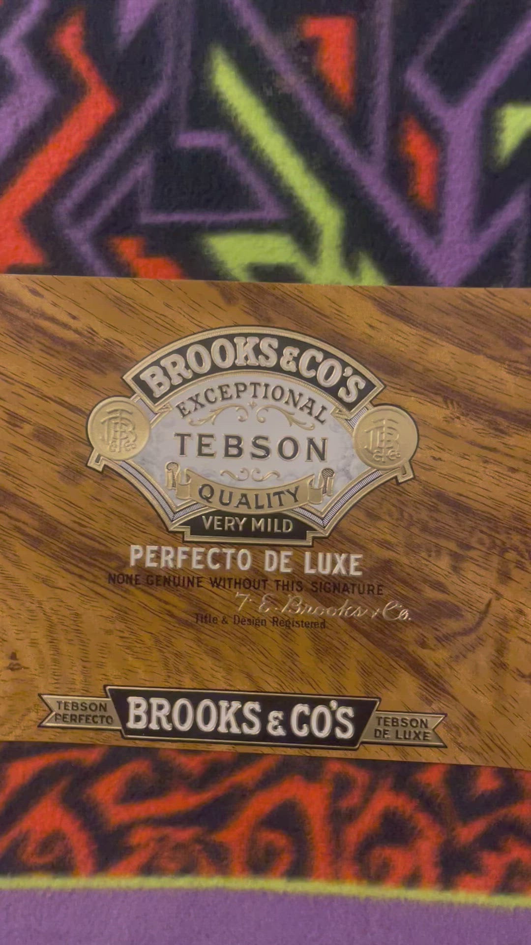Antique Tebson Embossed Cigar Label Woodgrain, Brooks & Co's, Red Lion, PA 1900s - 1920s Vintage Advertisements Antique Tobacco and Cigar Labels Vintage and Antique Gifts