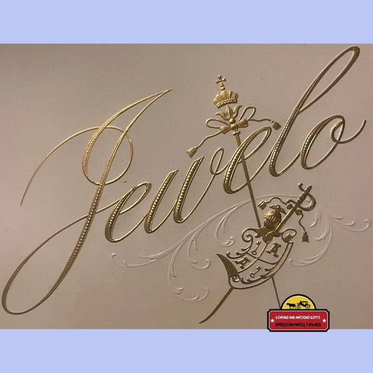 Rare Antique Vintage Jewelo Embossed Cigar Label 1900s - 1920s Advertisements and Gifts Home page Label: Exquisite