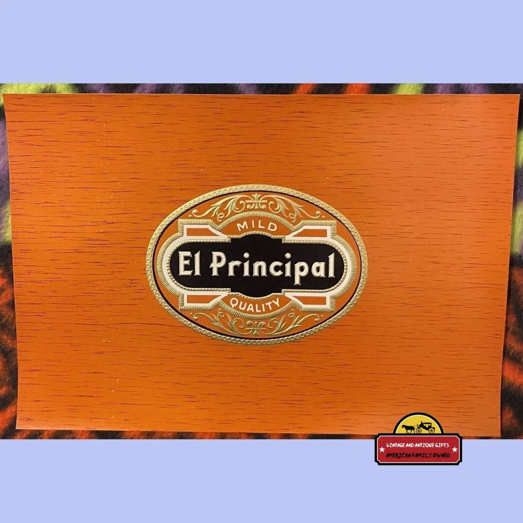 Rare Antique Vintage El Principal Embossed Cigar Label 1900s - 1920s - Advertisements - Tobacco And Labels | Tobacciana