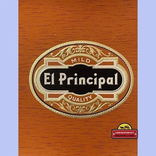 Rare Antique Vintage El Principal Embossed Cigar Label 1900s - 1920s Advertisements Exquisite 1900s-1920s: Authentic