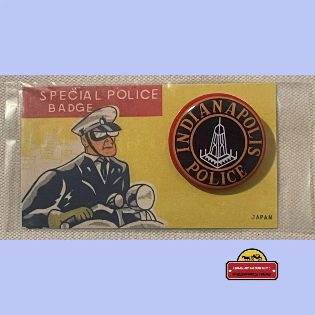 Very Rare Vintage Tin Litho Special Police Badge Indianapolis 1950s Advertisements Antique Misc. Collectibles