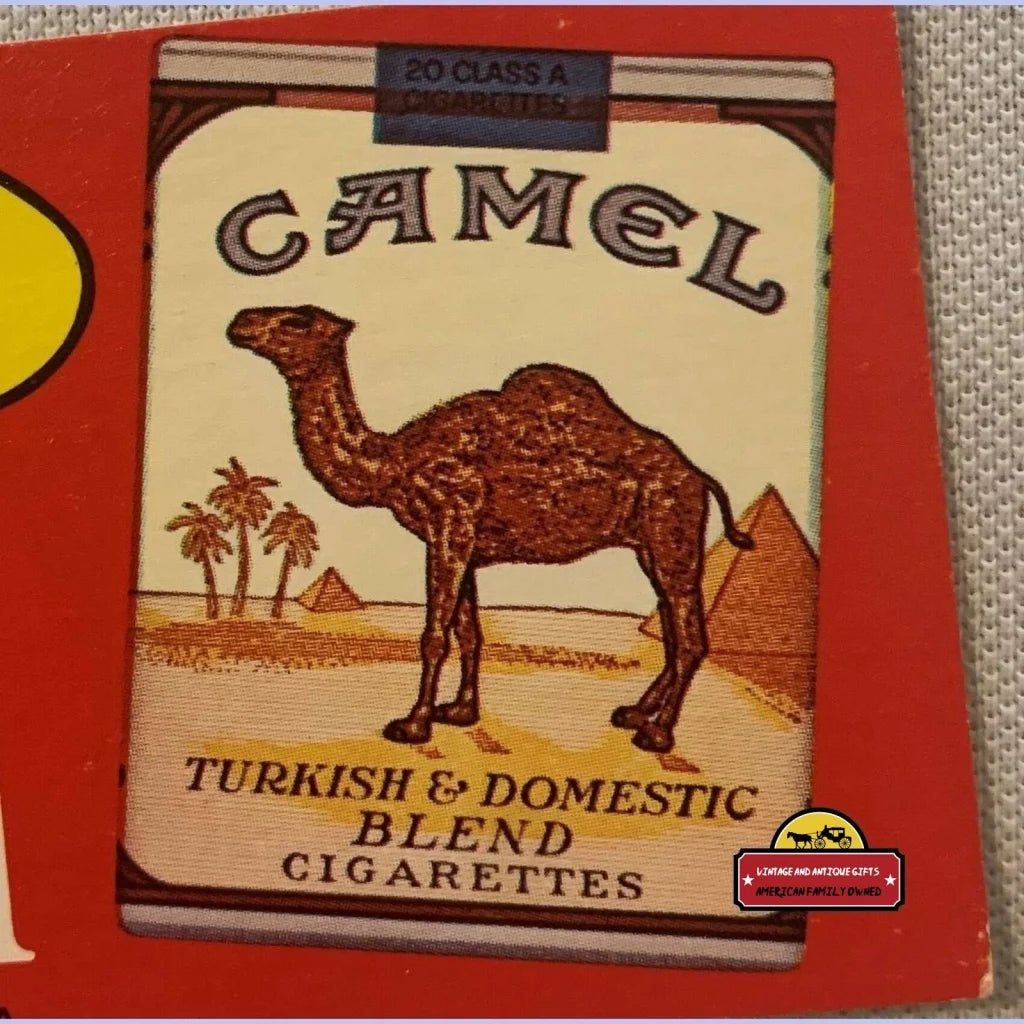 Very Rare Vintage ’i’d Walk a Mile For Camel’ Camel Cigarette Sign - Store Display 1970s Advertisements Antique