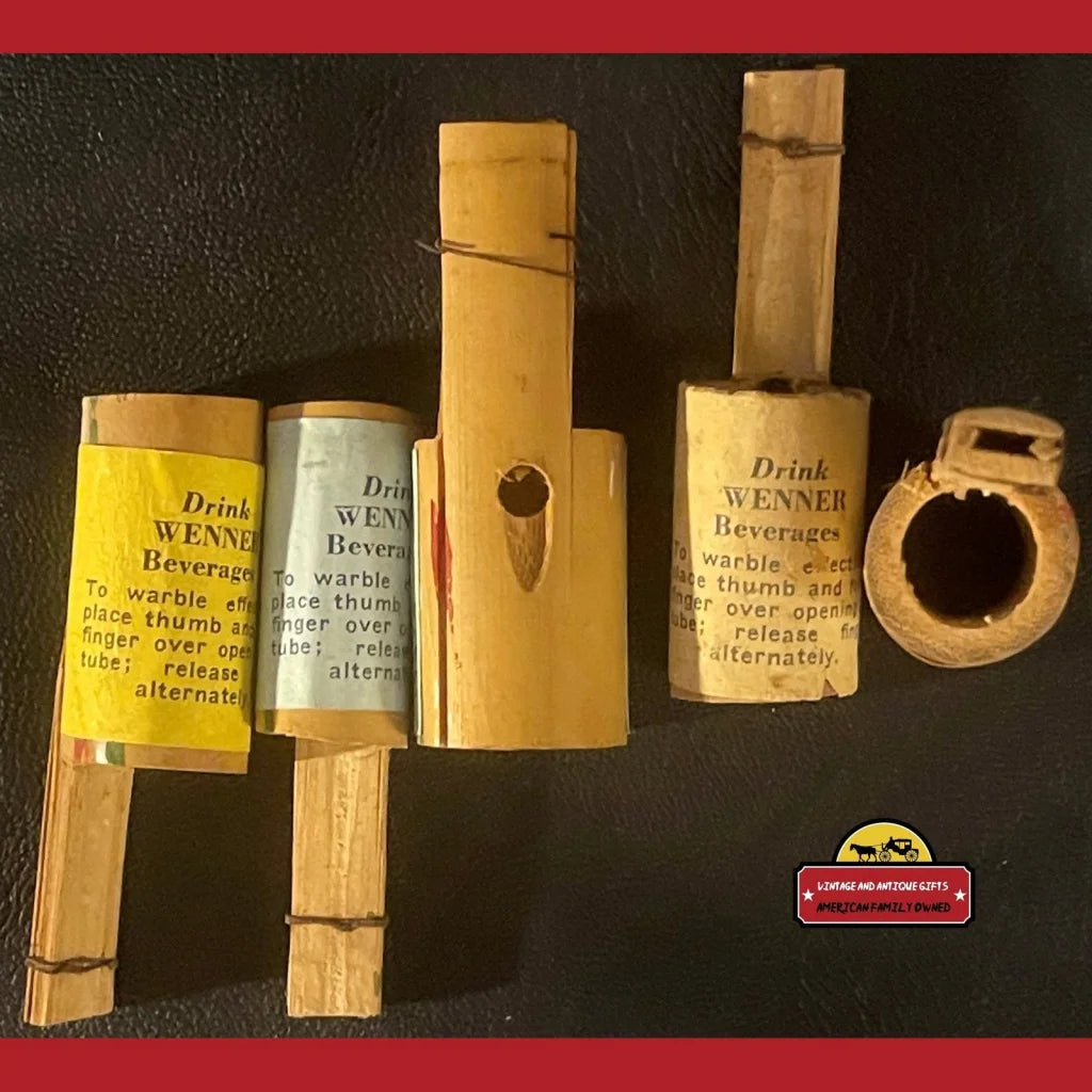 Vintage 1950s Wenner Beverages Warbler Allentown Pa Whistle Bottle Co. Rip 1969 Advertisements Antique Beer and Alcohol