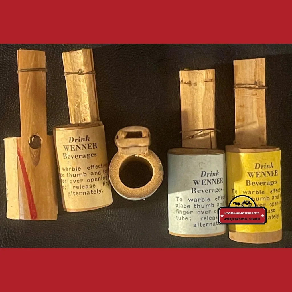 Vintage 1950s Wenner Beverages Warbler Allentown Pa Whistle Bottle Co. Rip 1969 Advertisements Antique Beer and Alcohol