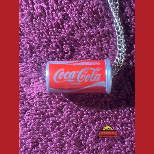 Vintage 1980s Coke Coca - cola Miniature Mini Can Necklace Highly Detailed! Advertisements Antique Soda and Beverage