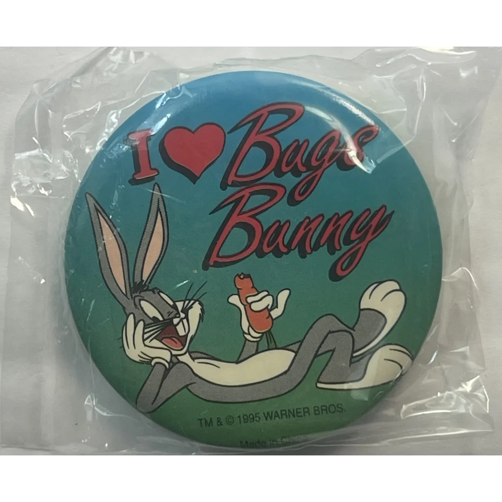 Vintage 1995 Looney Tunes Pin i Love Bugs Unopened In Package! - Collectibles - Antique Misc. And Memorabilia. Rare -