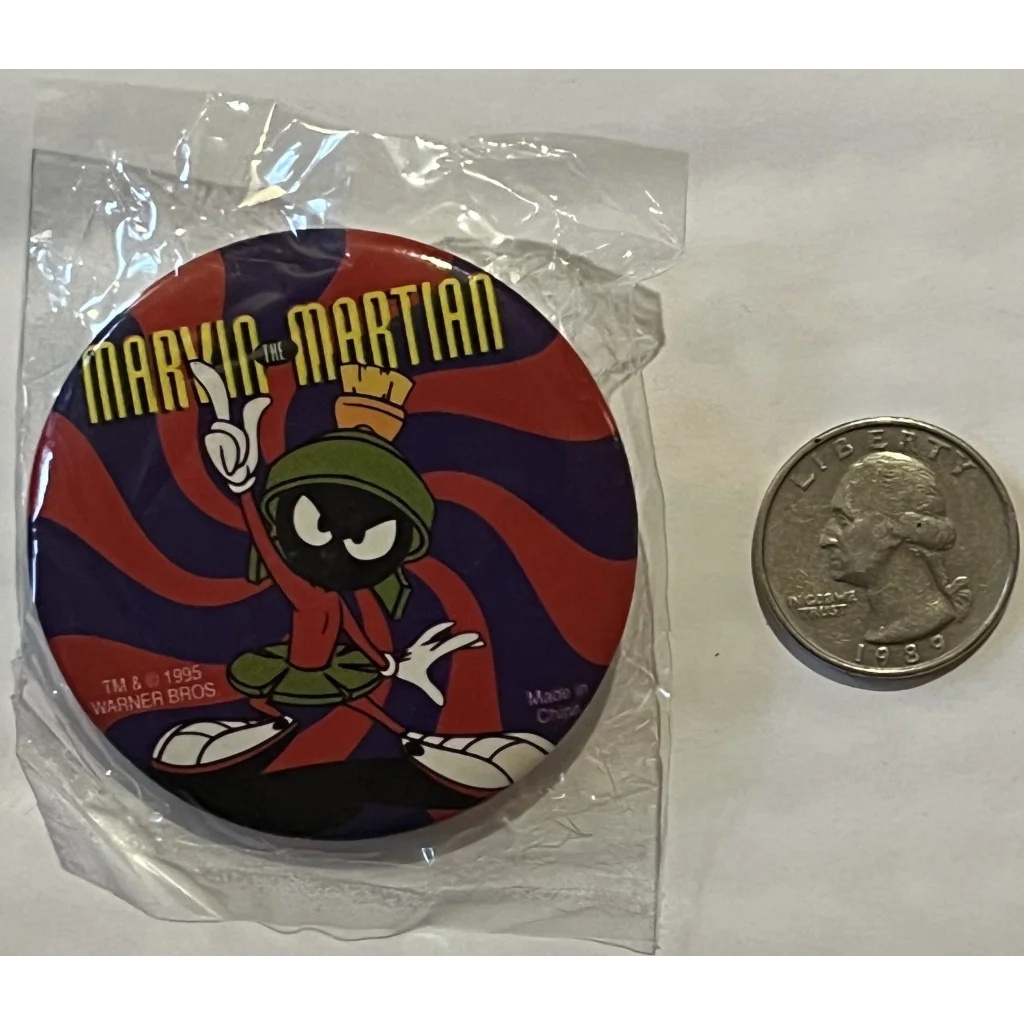 Vintage 1995 Looney Tunes Pin Marvin the Martian Unopened in Package! Collectibles Antique Misc. and Memorabilia