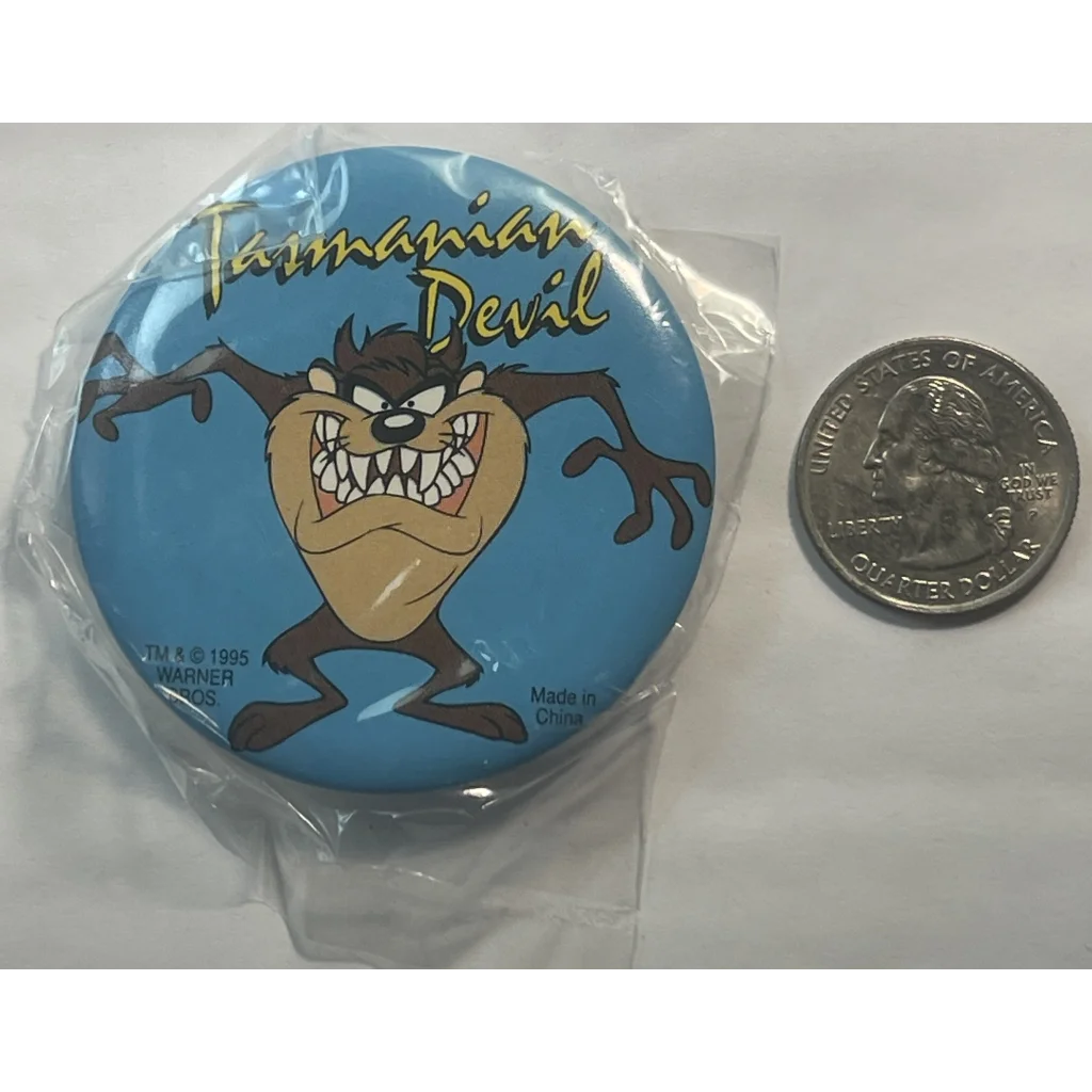 Vintage 1995 Looney Tunes Pin Tasmanian Devil Unopened in Package! Collectibles Antique Misc. and Memorabilia Pin: Rare
