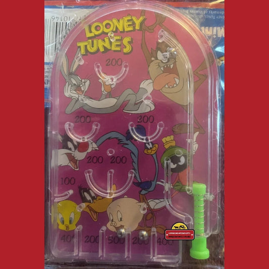 Vintage 1997 Looney Tunes Pinball Game Roadrunner Bugs Bunny Porky Pig Daffy Duck Advertisements Antique Collectible