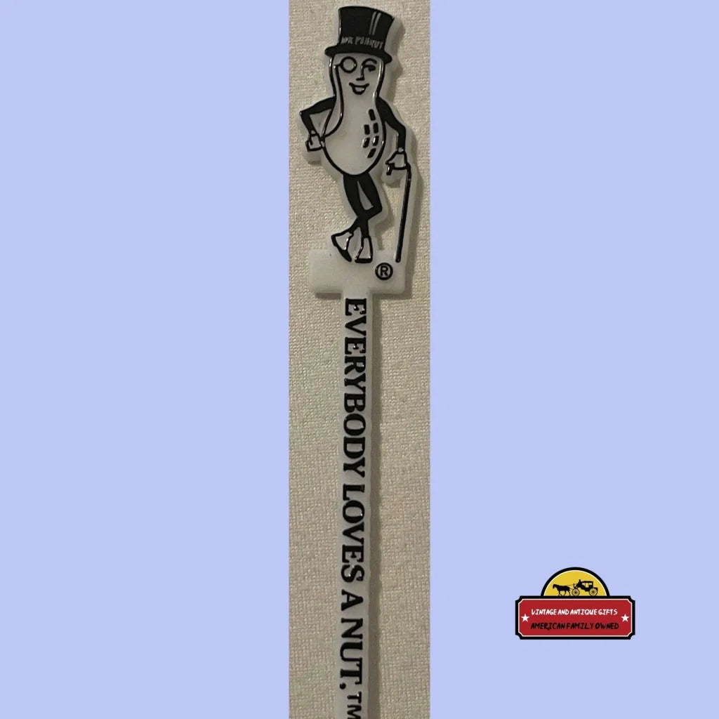 Vintage Planters Mr. Peanut Swizzle Stick Stirrer 1950s - 1980s Rip 1916 - 2020 Everybody Loves a Nut Advertisements
